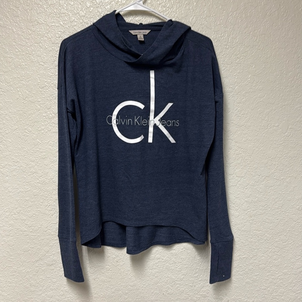 CALVIN KLEIN JEANS Heather Blue Lightweight Long Sleeve Shirt